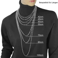 SilberDream Collier Kette Drop 925 Silber 45cm Halskette SDK413