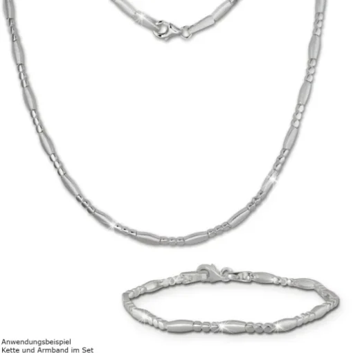 SilberDream Collier Kette Glamour 925er Silber 45,5cm Damen Kette SDK443J