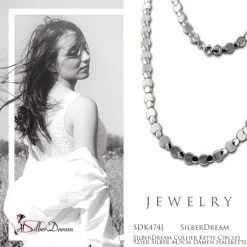 SilberDream Collier Kette Circles 925er Silber 44,5cm Damen Halskette SDK474J