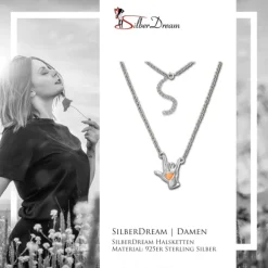 SilberDream Collier Kette Handzeichen -Ich liebe dich- 925 Silber 46cm SDK50844E