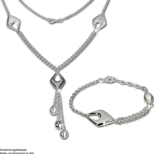SilberDream Collier Kette Drop 925 Silber 45cm Halskette SDK413