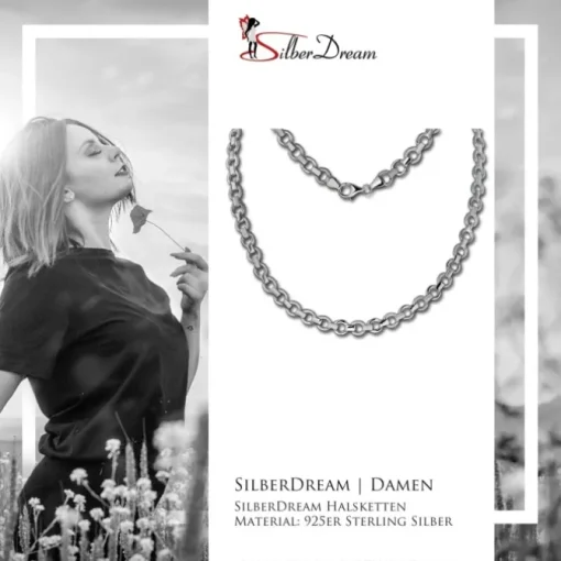SilberDream Collier Kette rund 925 Silber 44cm Halskette SDK439J