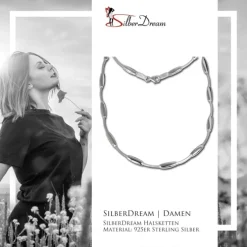 SilberDream Collier Kette Design 925 Silber 45cm Halskette SDK404
