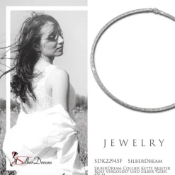 SilberDream Collier Kette Muster Rose vergoldet und Silber 925er 45cm SDK22945F