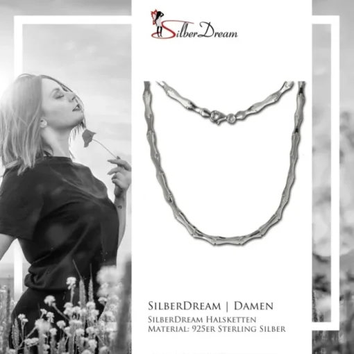 SilberDream Collier Kette Style 925 Silber 45,5cm Halskette SDK405