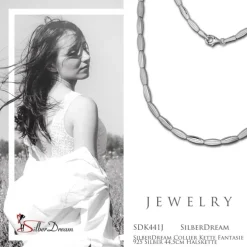 SilberDream Collier Kette Fantasie 925 Silber 44,5cm Halskette SDK441J