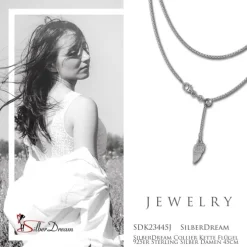 SilberDream Collier Kette Flügel 925er Sterling Silber Damen 45cm SDK23445J