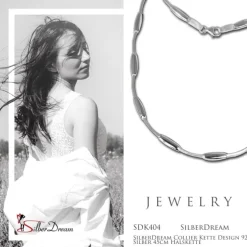 SilberDream Collier Kette Design 925 Silber 45cm Halskette SDK404