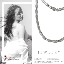 SilberDream Collier Kette Style 925 Silber 45,5cm Halskette SDK405