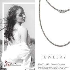 SilberDream Collier Kette gedreht Rose vergoldet 925 Silber 45cm SDK22145E