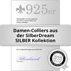 SilberDream Collier Kette Drop 925 Silber 45cm Halskette SDK413