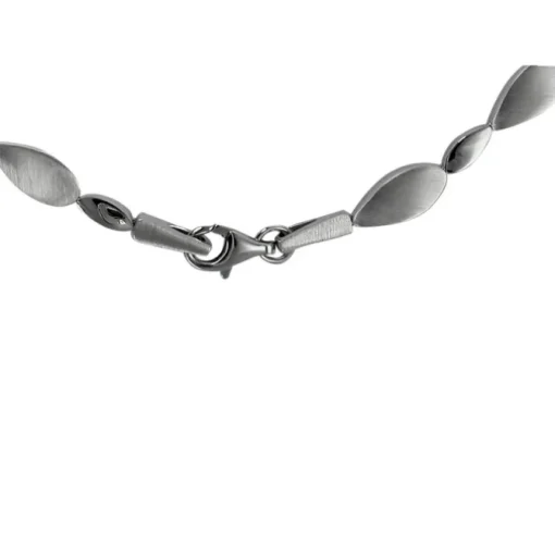 SilberDream Collier Leaves 925 Silber glanz matt 45cm Kette Damen SDK4804M