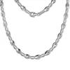 SilberDream Collier Oval Zirkonia weiß 925er Silber 44,5cm Halskette SDK444W