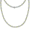 SilberDream Collier Oval 925 Silber vergoldet Zirkonia Damen 45cm Kette SDK4800T