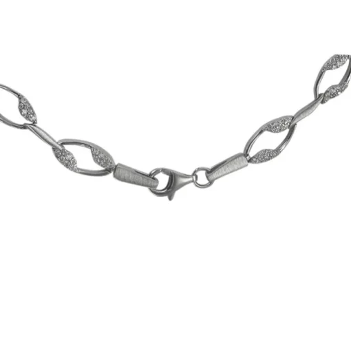 SilberDream Collier Ranke Zirkonia weiß 925er Silber 45cm Kette SDK4805W