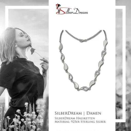 SilberDream Collier Träne 925 Sterling Silber 45cm Halskette SDK415