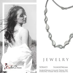 SilberDream Collier Träne 925 Sterling Silber 45cm Halskette SDK415