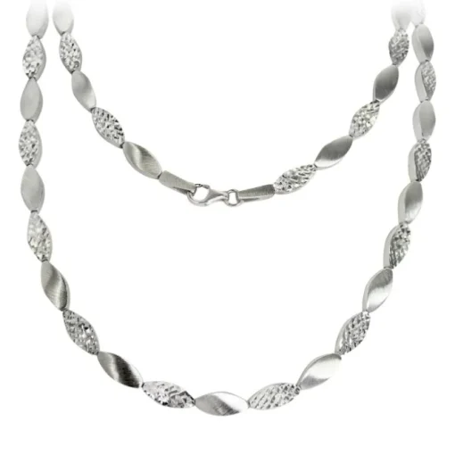 SilberDream Collier Tropfen 925 Silber cutt matt 45cm Kette SDK4794O
