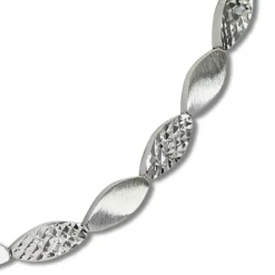 SilberDream Collier Tropfen 925 Silber cutt matt 45cm Kette SDK4794O