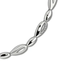 SilberDream Collier Tropfen Zirkonia weiß 925er Silber 45cm Halskette SDK476W