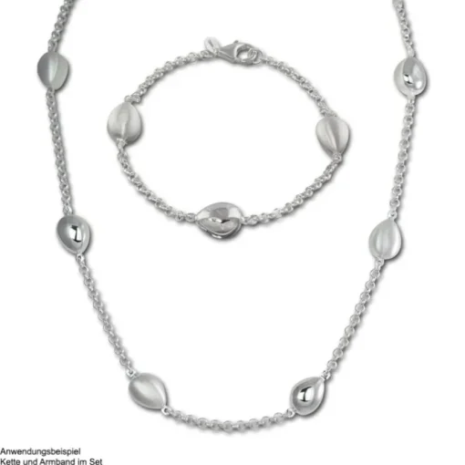 SilberDream Collier Tropfen 925 Sterling Silber 45,5cm Halskette SDK416