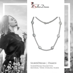 SilberDream Collier Tropfen 925 Sterling Silber 45,5cm Halskette SDK416