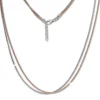 SilberDream Collier Venezia Kette rose vergoldet 925 Silber Damen 43cm SDK26543T