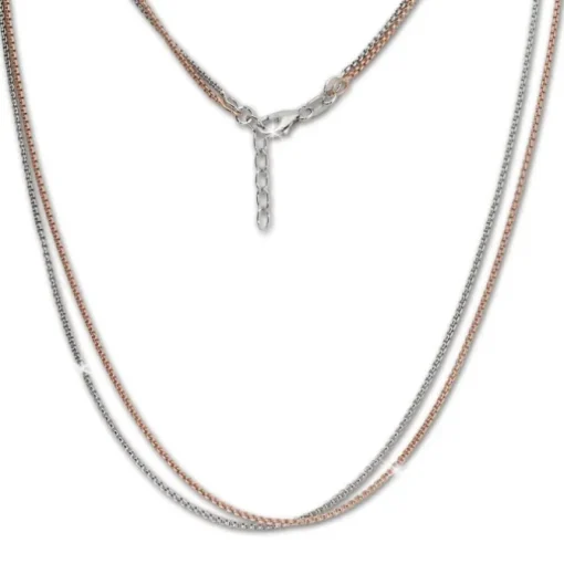 SilberDream Collier Venezia Kette rose vergoldet 925 Silber Damen 43cm SDK26543T