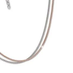 SilberDream Collier Venezia Kette rose vergoldet 925 Silber Damen 43cm SDK26543T