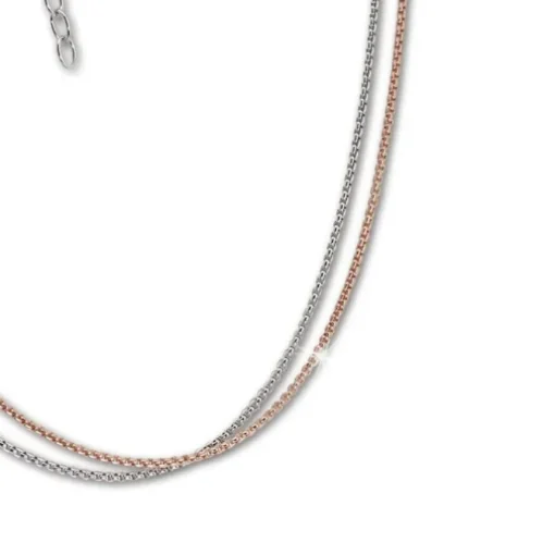 SilberDream Collier Venezia Kette rose vergoldet 925 Silber Damen 43cm SDK26543T