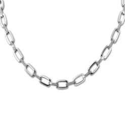 SilberDream Collier Zirkonia weiß 925er Silber 46cm Halskette SDK445W