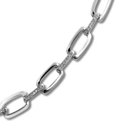 SilberDream Collier Zirkonia weiß 925er Silber 46cm Halskette SDK445W