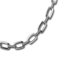 SilberDream Collier Zirkonia weiß 925er Silber 46cm Halskette SDK445W