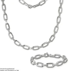 SilberDream Collier Zirkonia weiß 925er Silber 46cm Halskette SDK445W