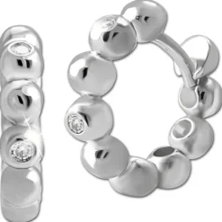 SilberDream Creole Balls Zirkonia 925 Sterling Silber Damen Ohrringe SDO4447W