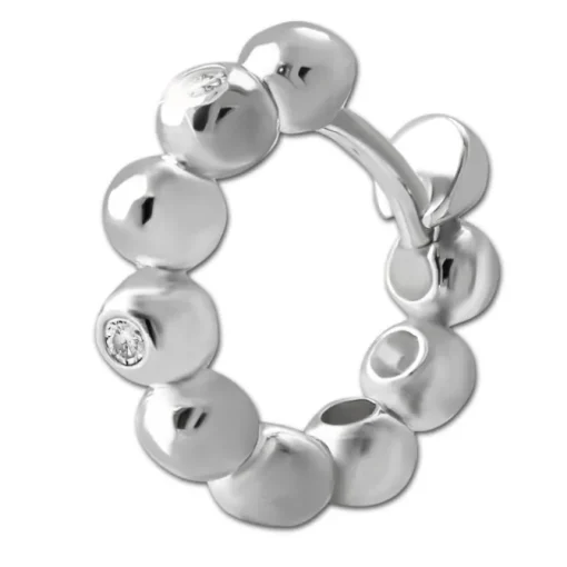 SilberDream Creole Balls Zirkonia 925 Sterling Silber Damen Ohrringe SDO4447W