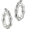 SilberDream Creole Bamboo 2,5cm 925 Sterling Silber Damen Ohrring SDO67252
