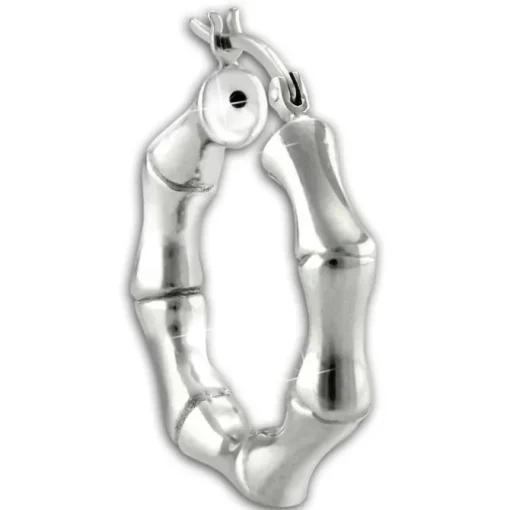 SilberDream Creole Bamboo 2,5cm 925 Sterling Silber Damen Ohrring SDO67252