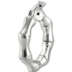 SilberDream Creole Bamboo 2,5cm 925 Sterling Silber Damen Ohrring SDO67252