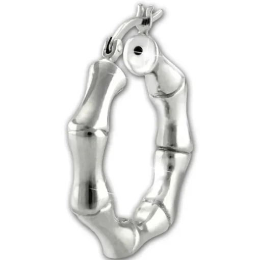 SilberDream Creole Bamboo 2,5cm 925 Sterling Silber Damen Ohrring SDO67252
