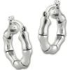 SilberDream Creole Bambus small 925er Sterling Silber Damen Ohrring SDO67191