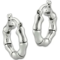 SilberDream Creole Bambus small 925er Sterling Silber Damen Ohrring SDO67191
