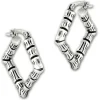 SilberDream Creole Bambus eckig 925er Sterling Silber Damen Ohrring SDO67202
