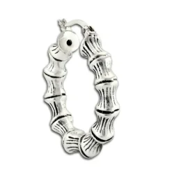 SilberDream Creole Bambus 2,9cm 925er Sterling Silber Damen Ohrring SDO67212