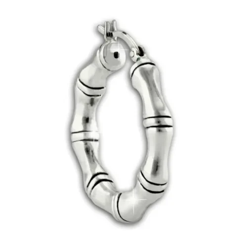 SilberDream Creole Bambus 2,5cm 925 Sterling Silber Damen Ohrring SDO67232
