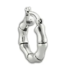 SilberDream Creole Bambus small 925er Sterling Silber Damen Ohrring SDO67191