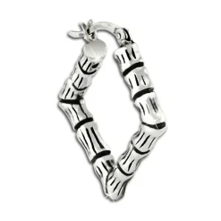 SilberDream Creole Bambus eckig 925er Sterling Silber Damen Ohrring SDO67202