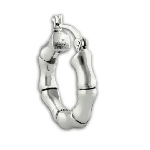 SilberDream Creole Bambus small 925er Sterling Silber Damen Ohrring SDO67191