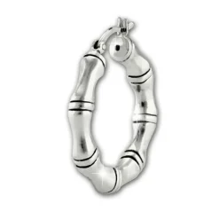 SilberDream Creole Bambus 2,5cm 925 Sterling Silber Damen Ohrring SDO67232