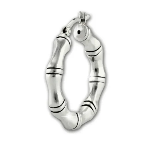SilberDream Creole Bambus 2,5cm 925 Sterling Silber Damen Ohrring SDO67232